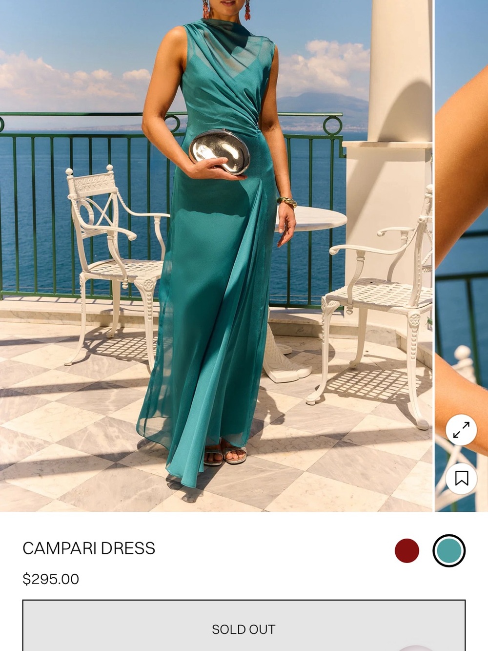Lady Pipa Campari Sleeveless Teal Evening Dress - sold out online